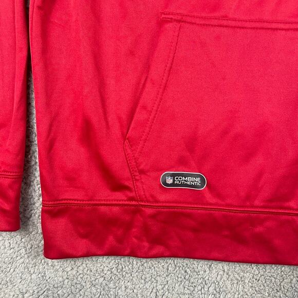 New Era NFL Men's Atlanta Falcons X-Large Red Safety Performance Fleece Hoodie - Picture 3 of 14